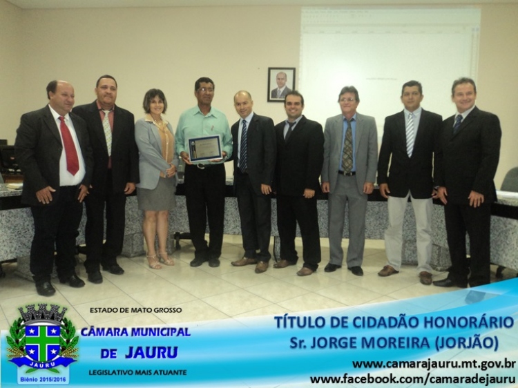 Título de Cidadão Jauruense Jorge de Moreira (Jorjão)