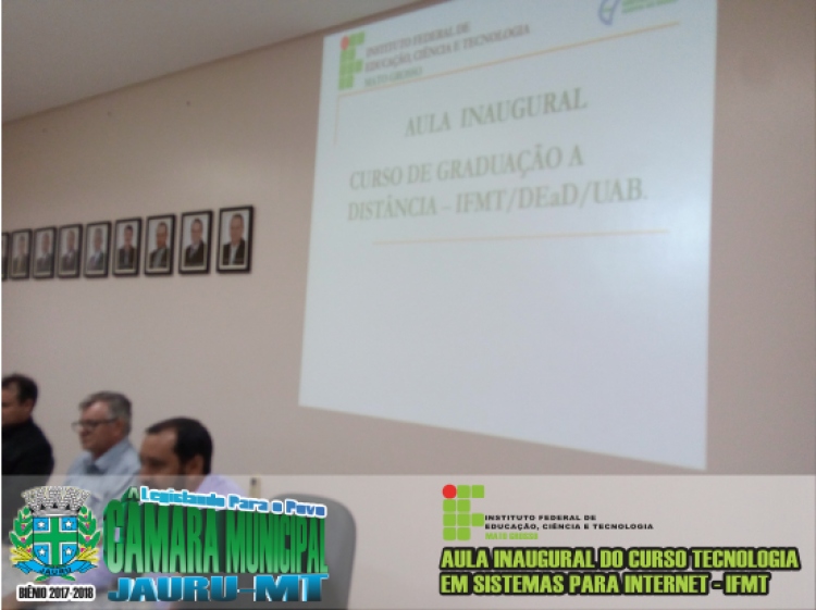 Aula Inaugural do Curso Tecnologia em Sistemas para Internet-IFMT, dia 19/05/2017