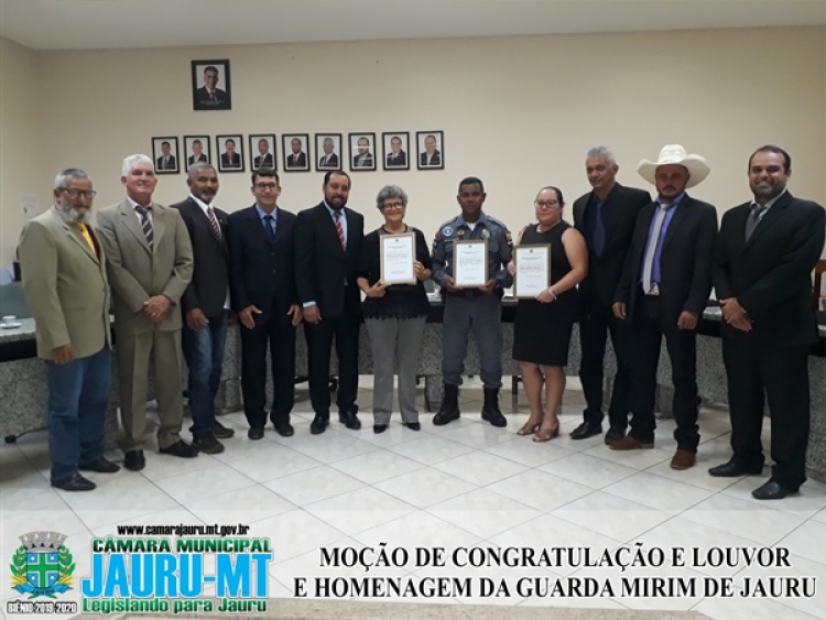 Moção de Congratulação e Louvor e Homenagem da Guarda Mirim