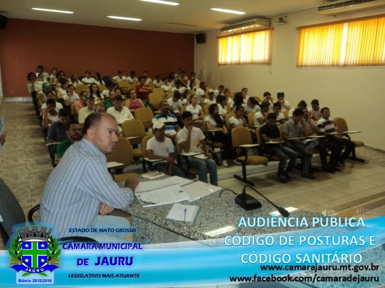 Audiência Pública para Debater o Código de Posturas e Sanitário